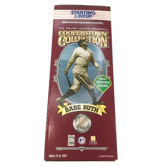 Vintage 1996 Hasbro Starting Lineup Cooperstown Collection Babe Ruth 13136 New - Picture 3 of 12